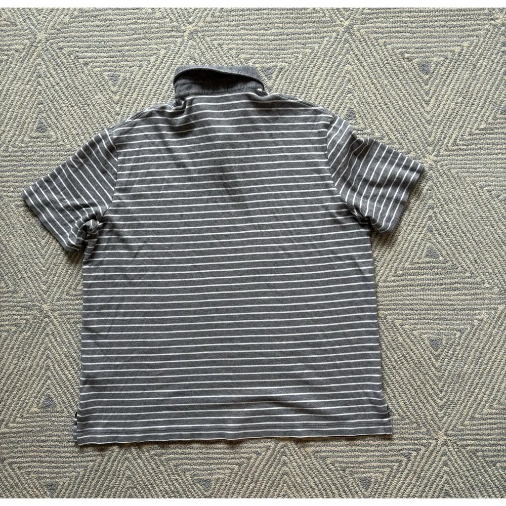 Polo‎ Ralph Lauren Polo Shirt - Gray/White Stripe - XL